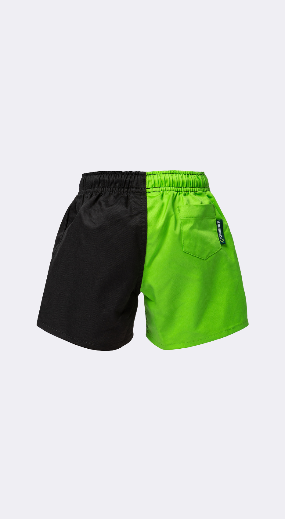 Kids Black & Green Rugby Shorts