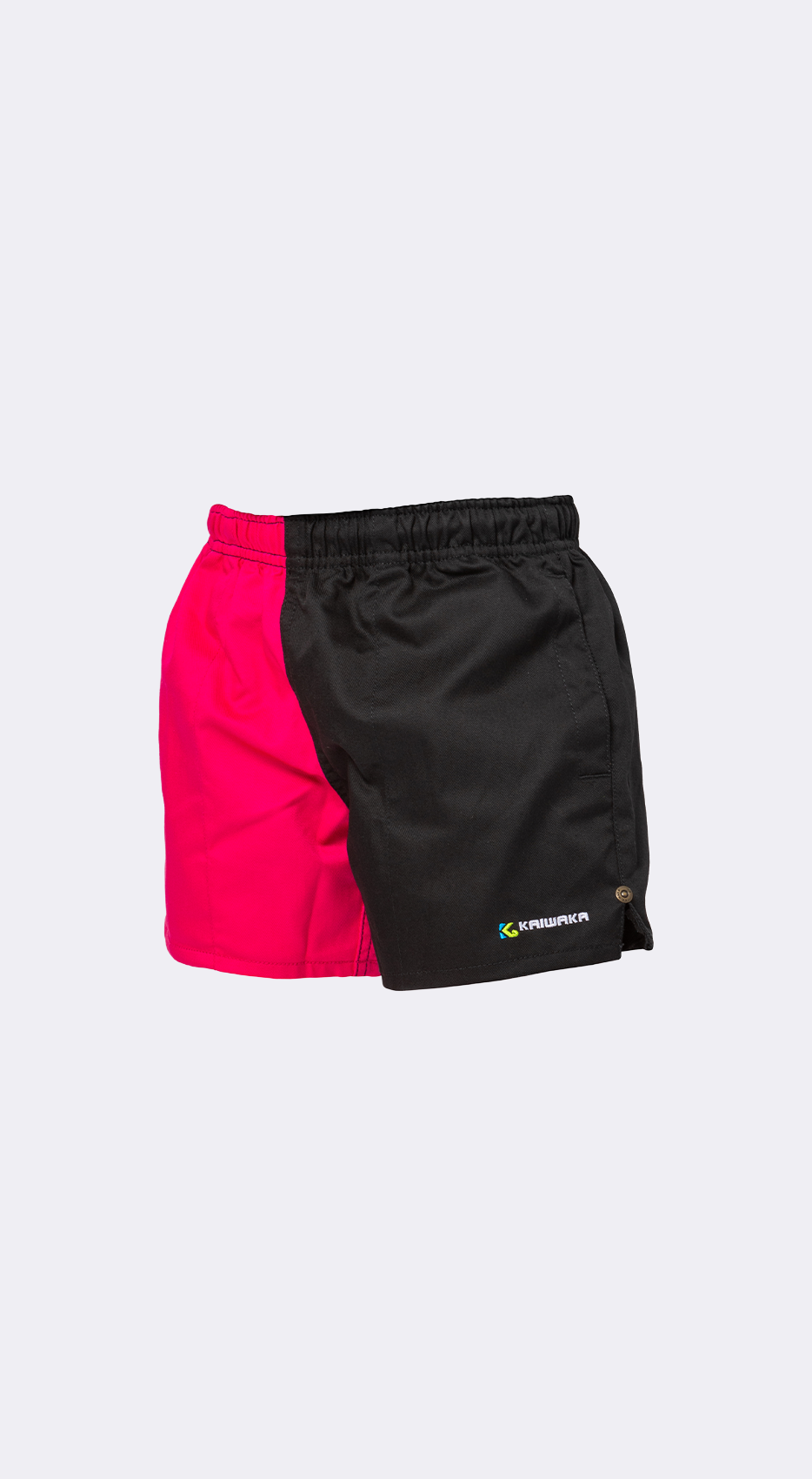 Kids Pink & Black Rugby Shorts