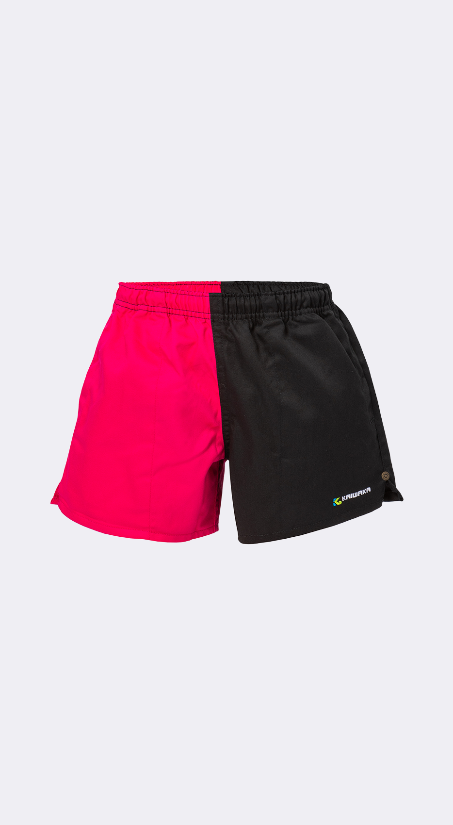 Kids Pink & Black Rugby Shorts